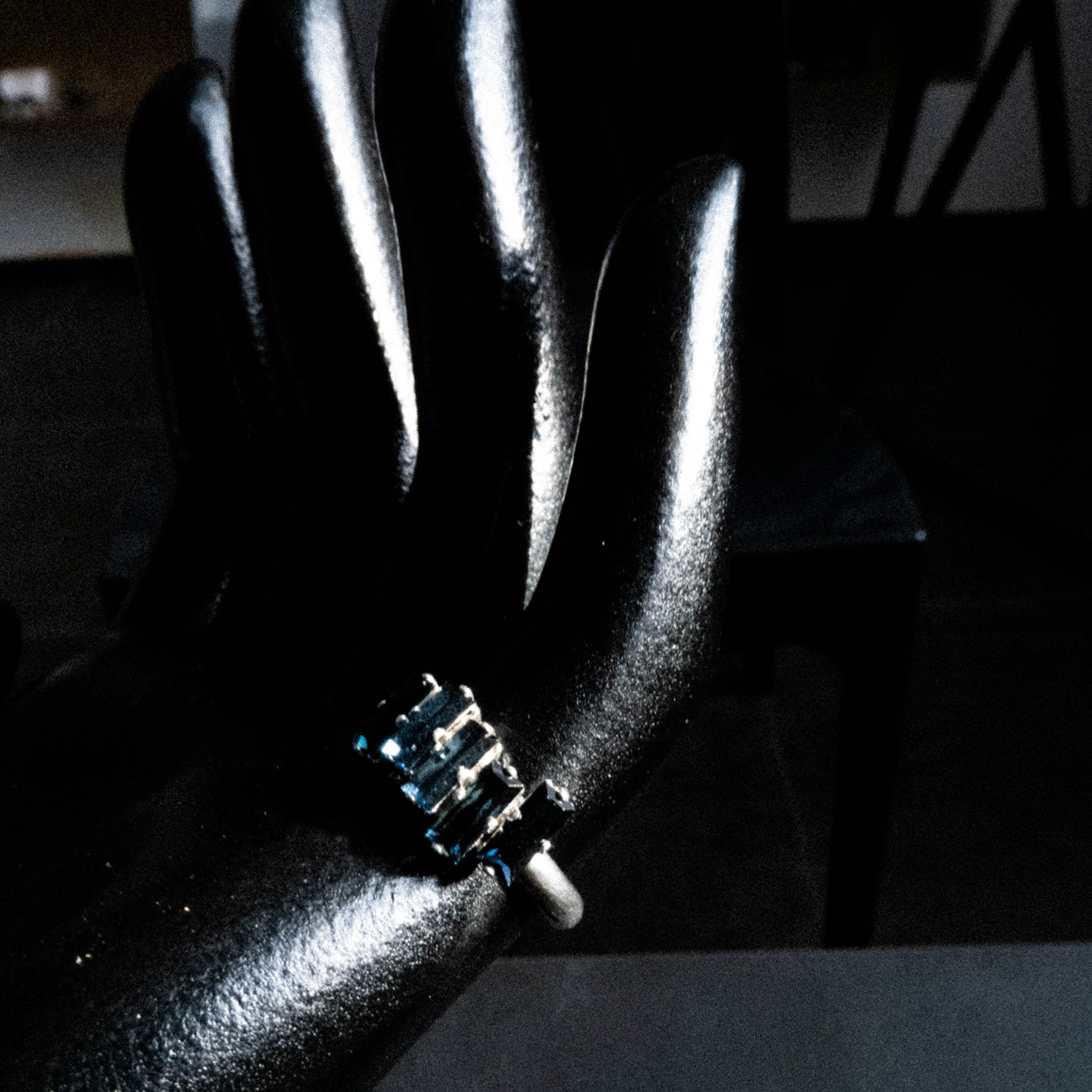 Navy Blue Stone Ring
