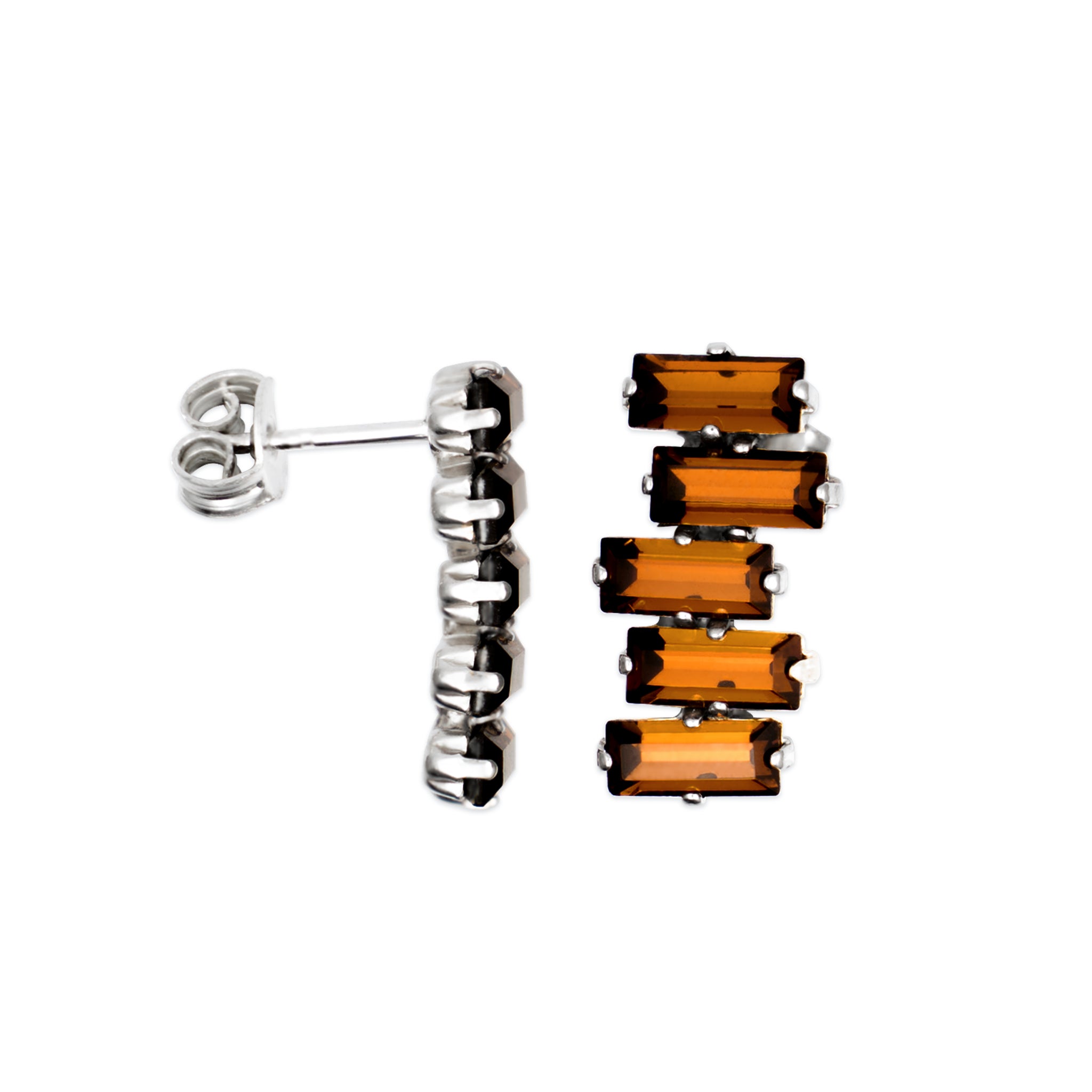 Brown Stone Earrings