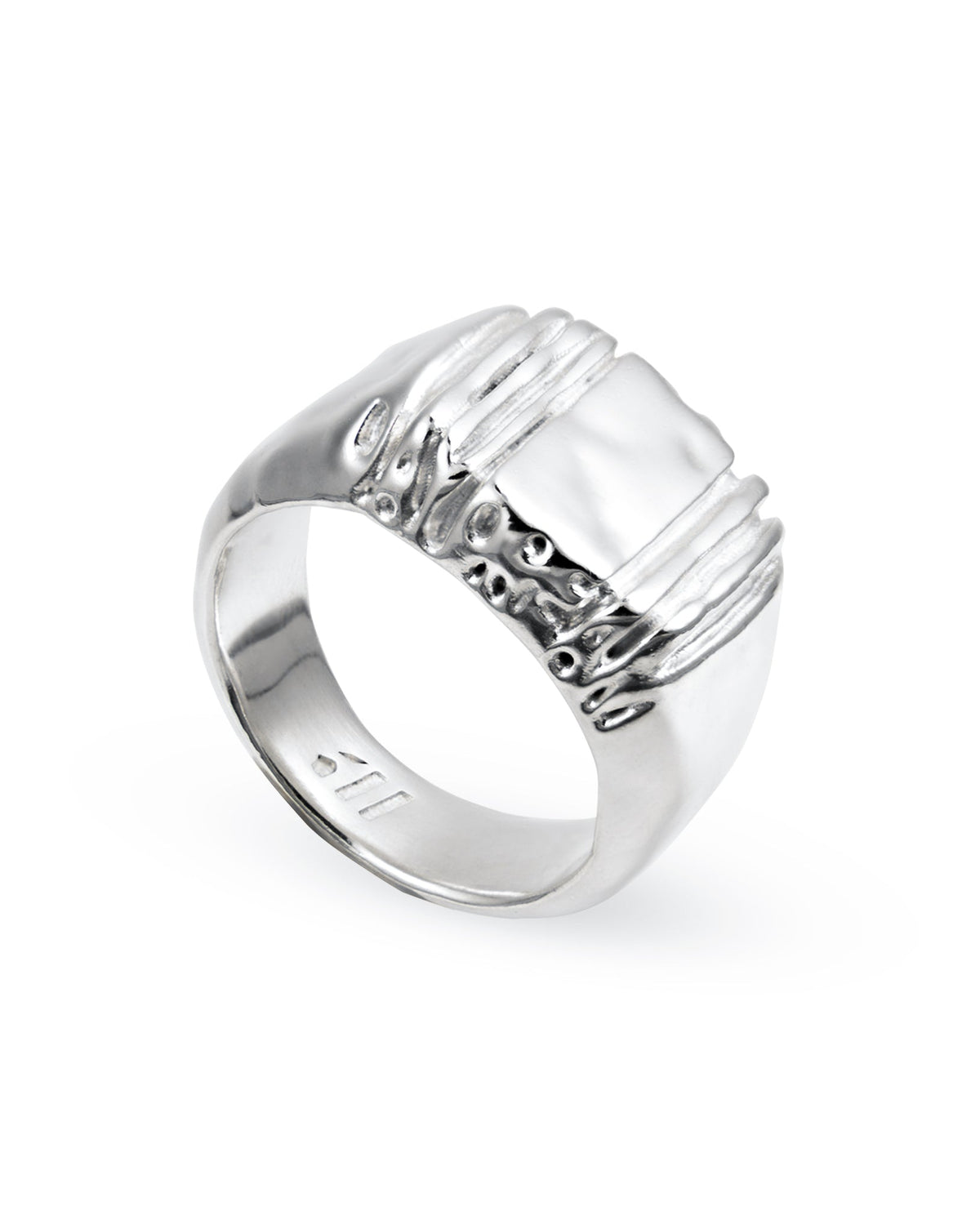 Daydream Ring product photography in silver