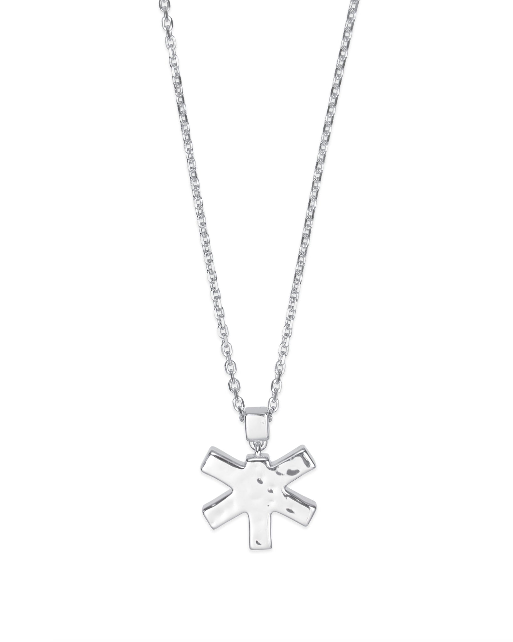 Self-Portrait Necklace product photography in silver