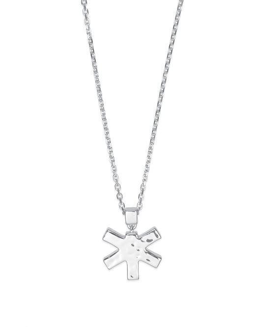 Self-Portrait Necklace product photography in silver