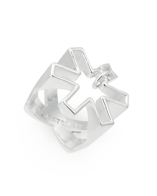 Self-Portrait Ring product photography in silver