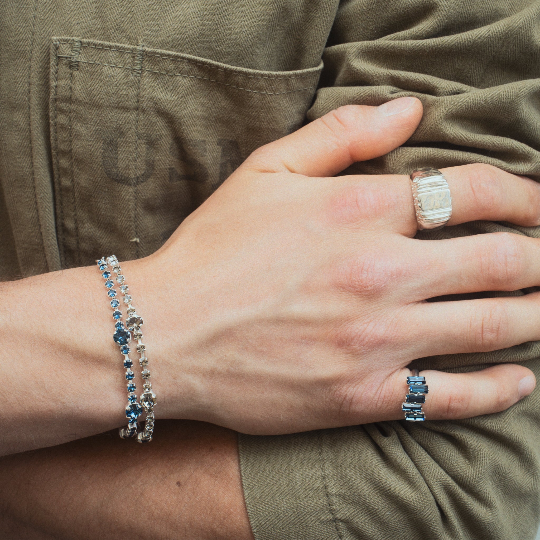 Navy Blue Stone Bracelet