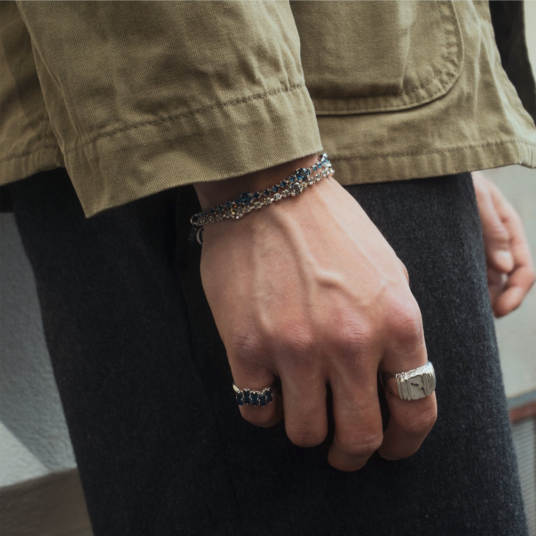 Navy Blue Stone Bracelet