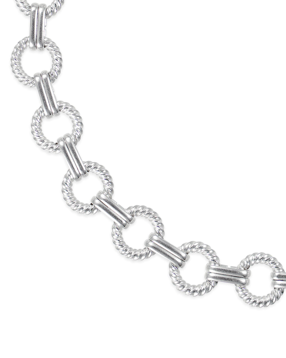 close up of the Sun Bracelet in silver