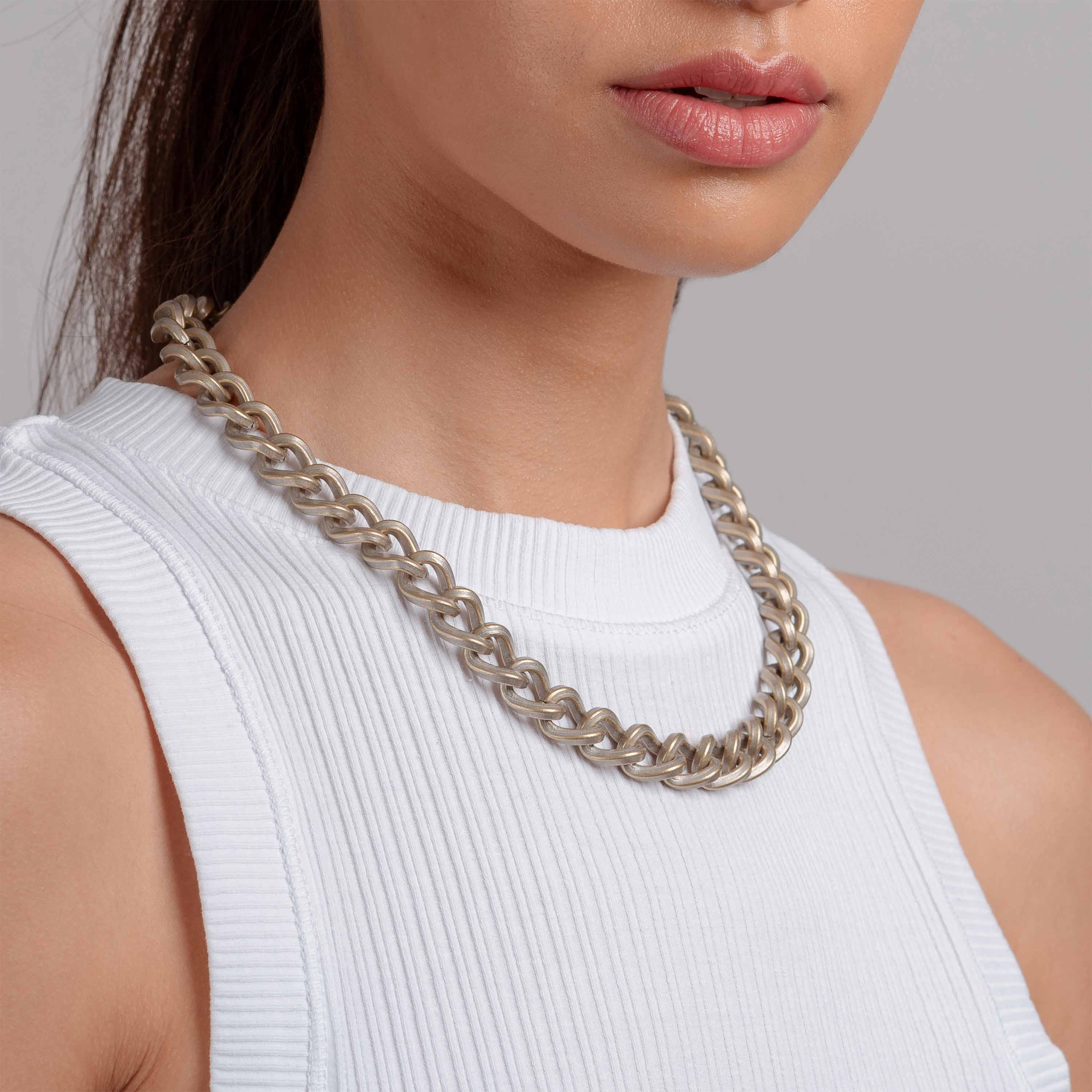 White Brass Necklace